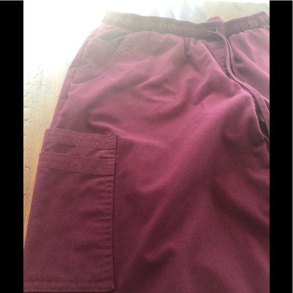 Butter Soft Scrub Pants - Wine - Medium - Picture 5 of 6